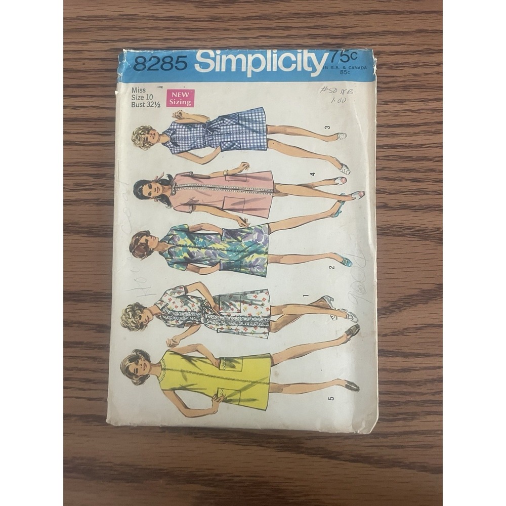 Simplicity 8285 Vintage Sewing Pattern Vintage 1969‎ Women's Dress